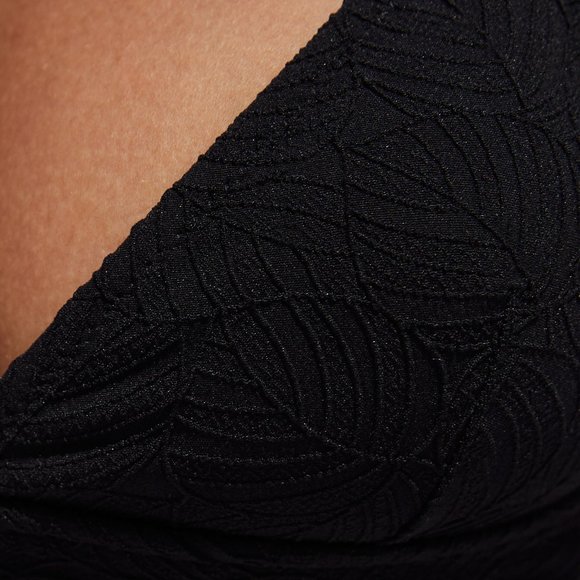 ZARA BLACK TEXTURED WEAVE BIKINI TOP - Picture 3 of 11